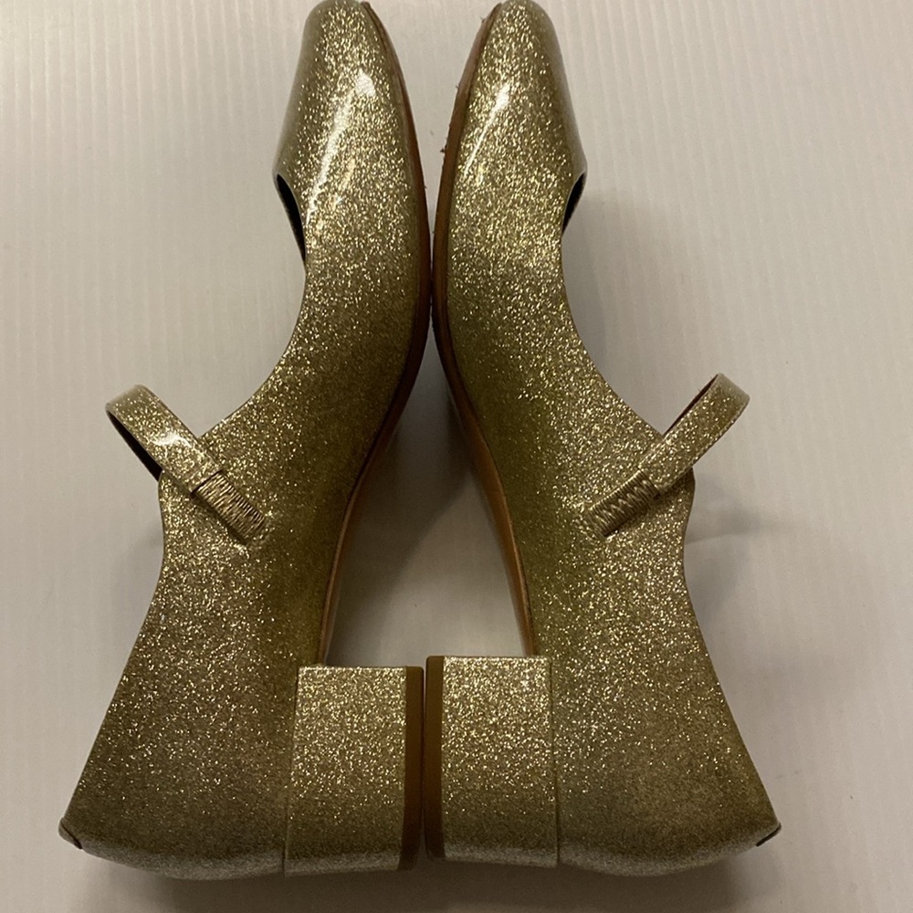Marc Jacobs Lexi Gold Glitter Mary Jane Strap Pump Shoe Made in Italy - 39 1/2 - Picture 3 of 10